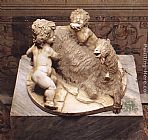 Gian Lorenzo Bernini Wall Art - The Goat Amalthea with the Infant Jupiter and a Faun